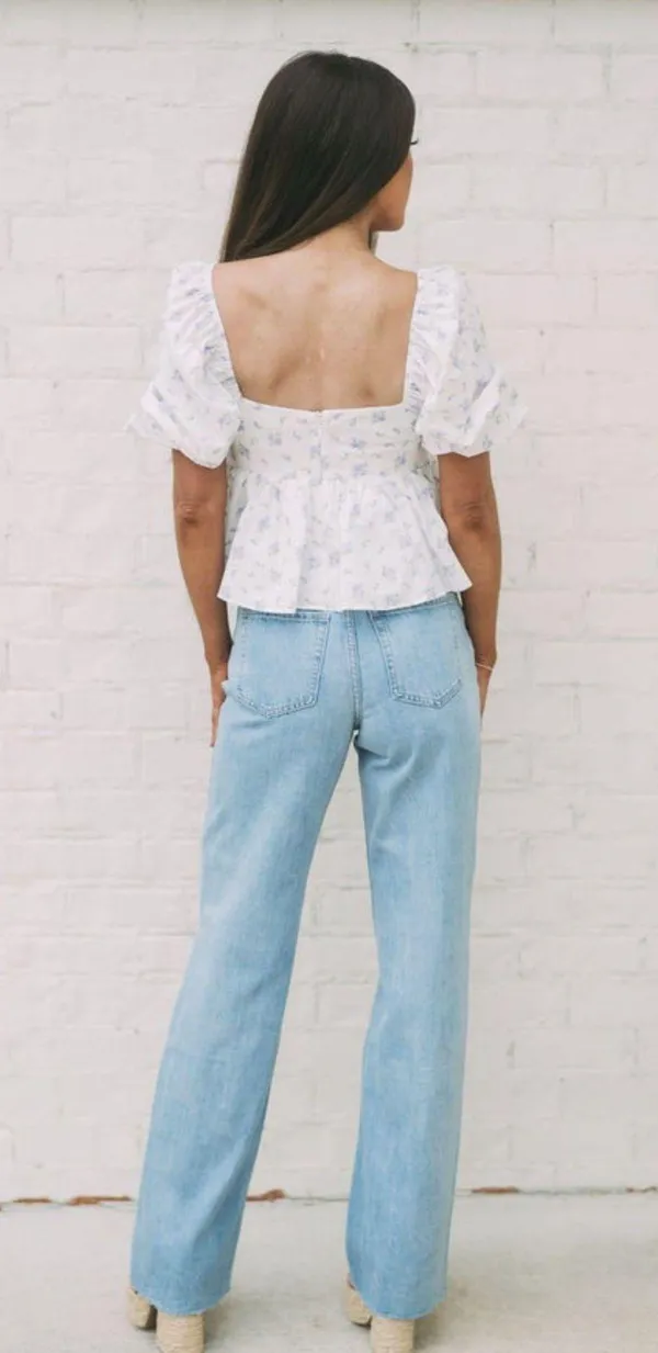 These Three Boutique Floral Peplum Top - Image 2