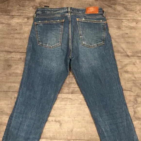 Zara blue skinny destroyed jeans - Image 5