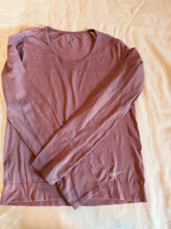 Nike Dri-FIT Seamless Long Sleeve Running Top Mauve Purple Women’s Small - Image 2