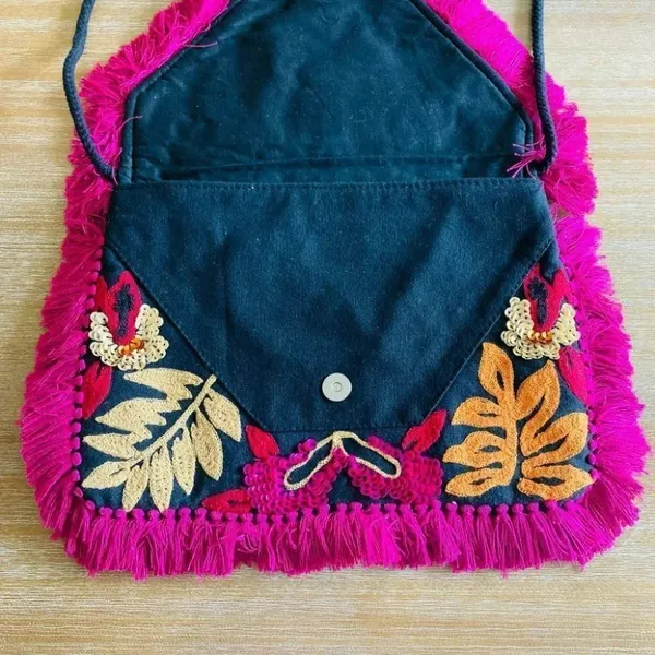 Anthropologie Ibban Bright Tropics Embellished Bag - Image 8