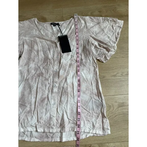 NWT Dear John flutter sleeve button up short sleeve grapefruit mella boho sz XS - Image 9