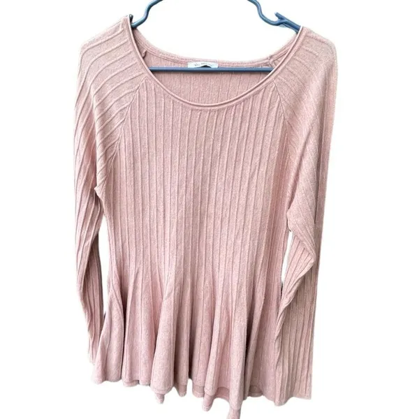 Vila Milano size M pink peplum sweater - Image 2