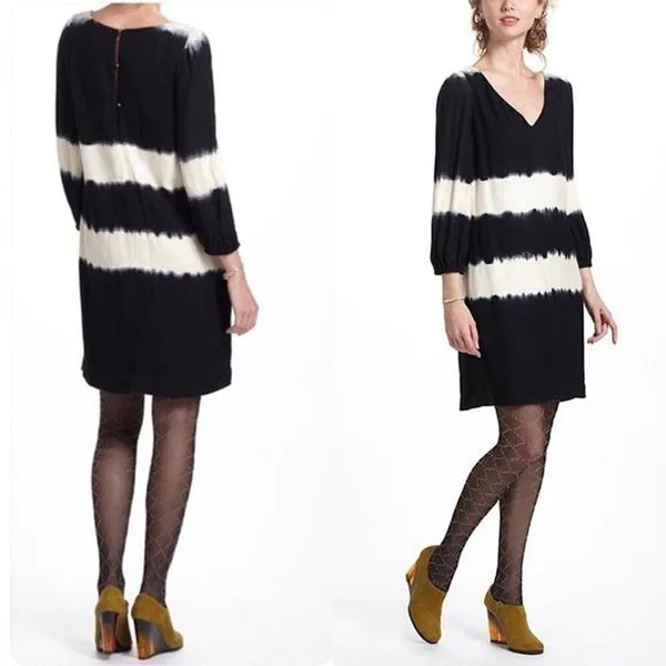 ANTHROPOLOGIE FLOREAT INKWASH SHIFT TUNIC DRESS sz‎ 6 - Image 2