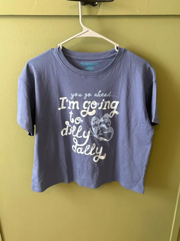 Thereabouts Blue Dilly Dally Crop Top Size XL - Image 3
