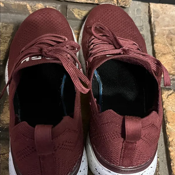 APL Women's TechLoom Breeze Maroon‎ Speckled Knit Athletic Shoes Size 7 - Image 8