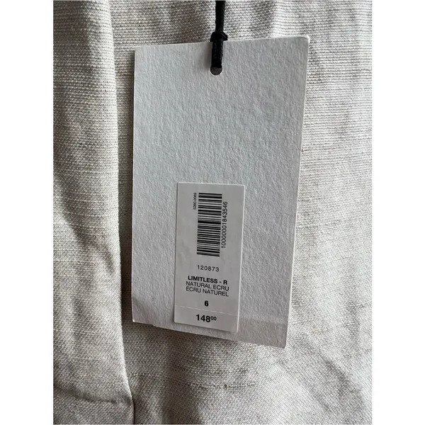 Aritzia The Limitless Pant Linen NWT Natural Ecru Wide Leg Size 6 - Image 7