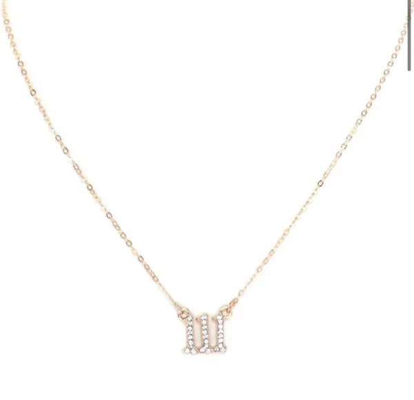Dainty Gold Chain Angel Number Necklace - Image 7