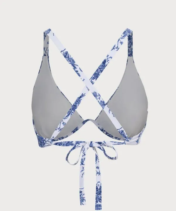 BERLOOK Underwire Floral Plus Size Bikini Top AND BOTTOM 08 Blue - Image 7