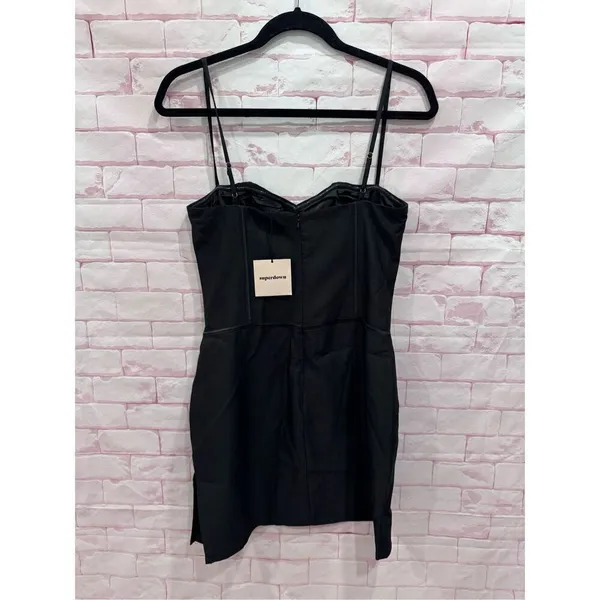 Black Mini Dress‎ Corset Style Bodycon Cocktail Party Evening Club - Image 5