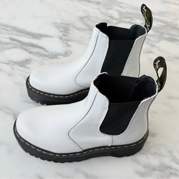 Dr Martens 2976 Quad Smooth Leather Platform Chelsea Boots • Sz W9/M8 - Image 6