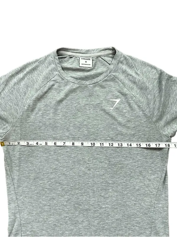 Gymshark Vital Seamless Athletic Short Sleeve Logo T-Shirt Gray Medium - Image 7