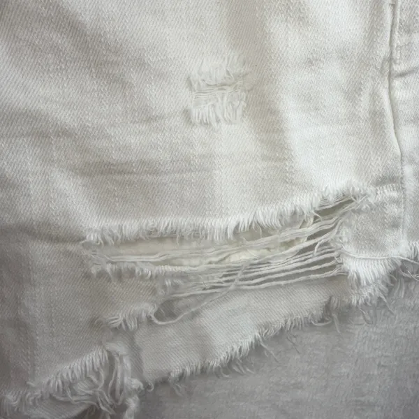 We The Free People Sz 30 Shorts Loving Good Vibrations Spring White Denim Cutoff - Image 5