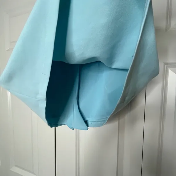 Abercrombie & Fitch Light Blue Skort Side Zip Mini Skirt Shorts Medium - Image 5