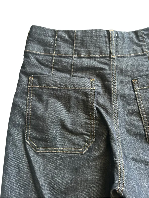 Maeve Colette High-Rise Wide-Leg Cropped Jeans Dark Denim Size 29 - Image 14