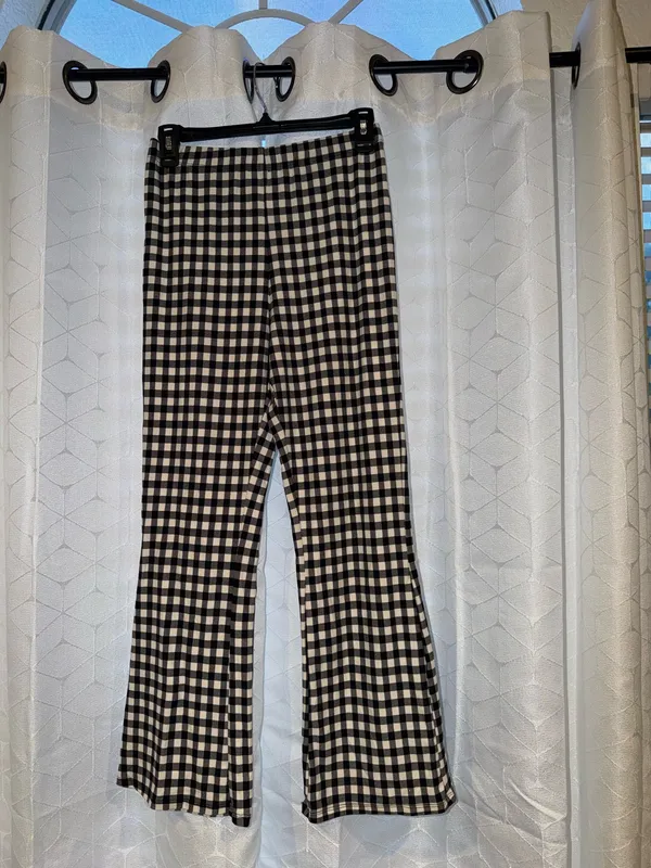 Checkered Flare Pants Multiple - Image 2