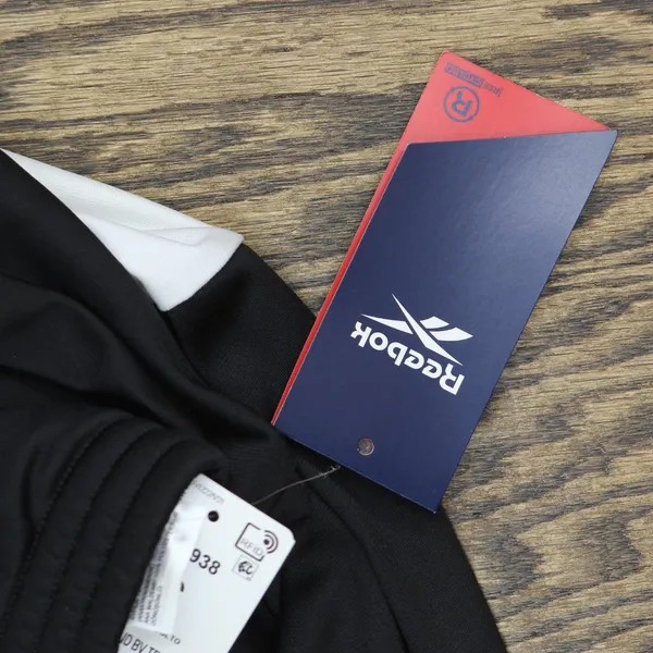 NWT Reebok Womens Banded Track Jacket IT5643 Black / White S - Image 9