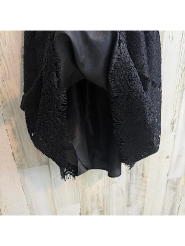 Altar’d State Black Lace Fit & Flare Cutout Party Dress Large - Image 5