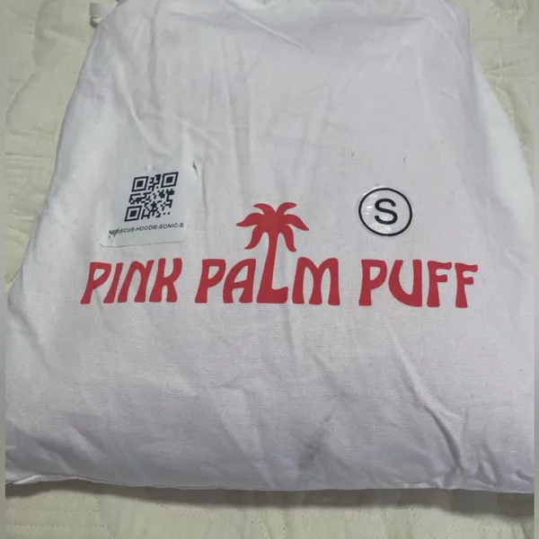 Pink Palm Puff Hoodie Sweatshirt Hawaii Hibiscus Women's Pink Size Small - Image 12