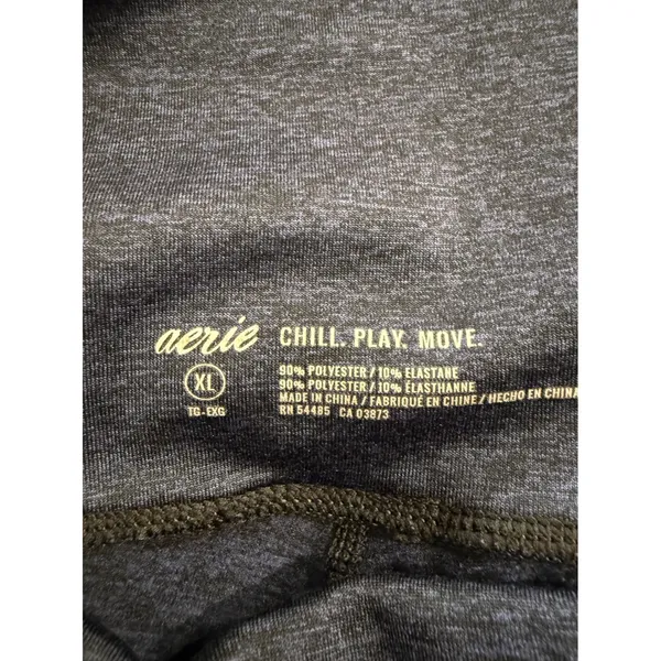 Aerie Chill‎ Play Move Navy Blue Heathered Leggings Athletic Workout XL - Image 4
