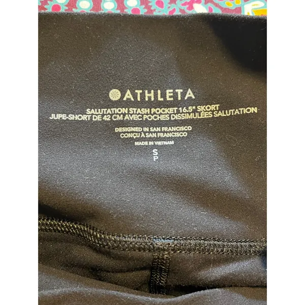 Athleta Salutation Stash Pocket 16.5" Skort Black Size Small Petite‎ SP - Image 8