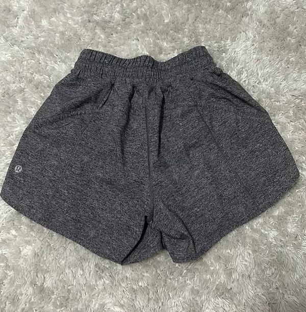 Lululemon Hotty Hot High-Rise Lined Short 4" Heathered Black - Image 2