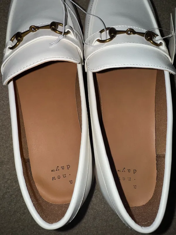 White target a new day loafers with gold chain accent nwt - Image 10