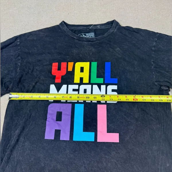 The Phluid Project T-Shirt Unisex Size M Black Y’all Means All Pride - Image 8