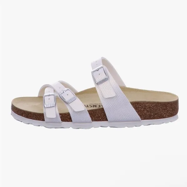 BIRKENSTOCK | Franca Iridescent  White Snake Python‎ Embossed Sandals, EU 37 - Image 8