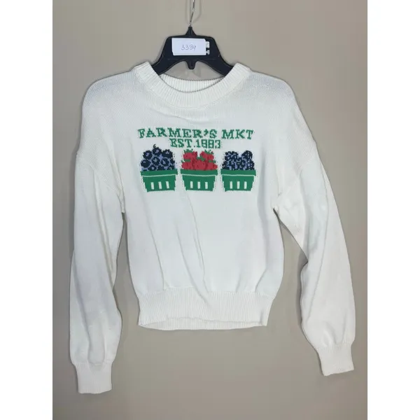 525 America Farmers Market crewneck Sweater pullover Size Medium - Image 3
