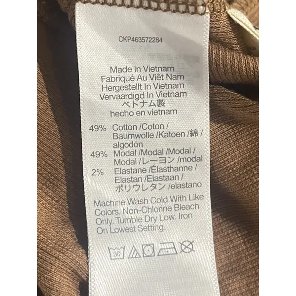 Madewell Fine Soft Ribbed Supercrop Crewneck Long Sleeve Tee Large Lightweight - Image 4
