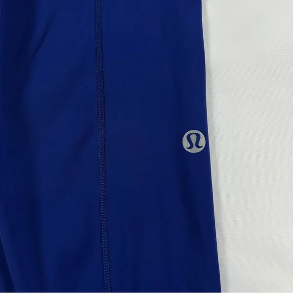 Lululemon Fast Free HR Tight Nulux Raw Hemi Blue Leggings Women's Size 6 - Image 10