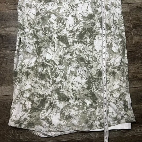 NWT Merrill Knit Travel Dress Green Putty Print Short Sleeve T-Shirt Dress Small - Image 8