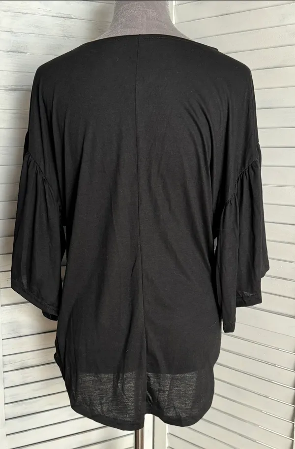 Black Dolman Blouse, Large - Image 3