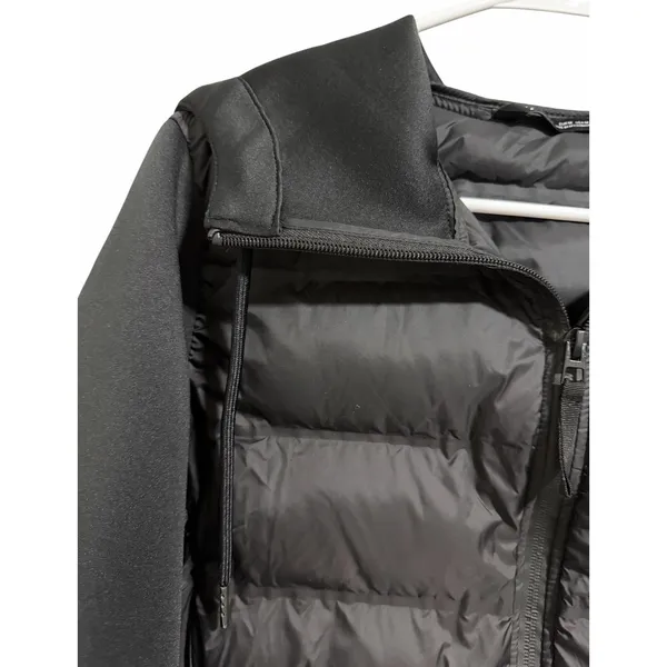 ZARA‎ Cropped Puffer Hooded Lightweight Jacket Black Women's Size Medium - Image 9