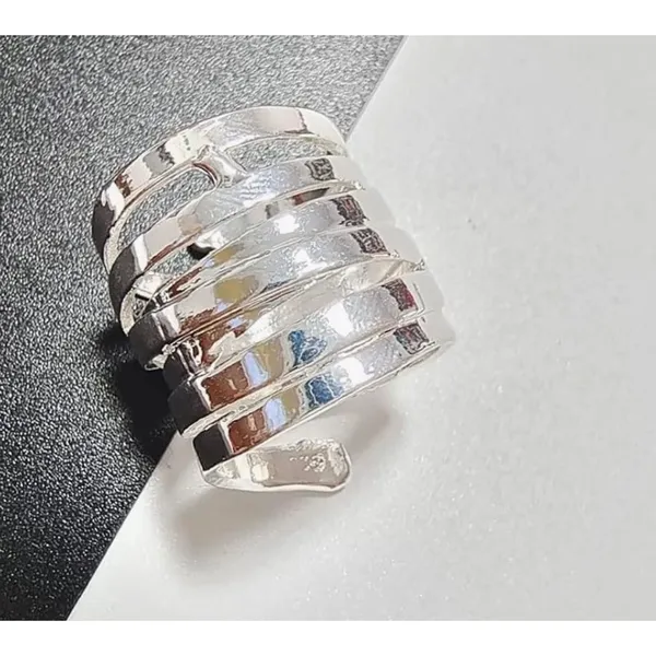 Boutique MultiLayer Adjustable Wrap Ring |‎ 925 Sterling Silver - Image 10