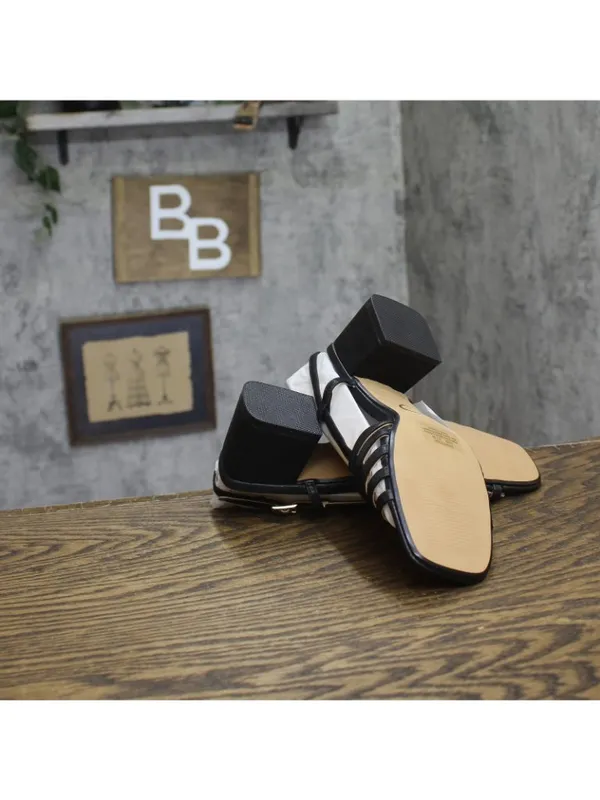 Journee Collection Strappy Slingback Block Heel Sandals SHAYANA Black 7.5 - Image 5