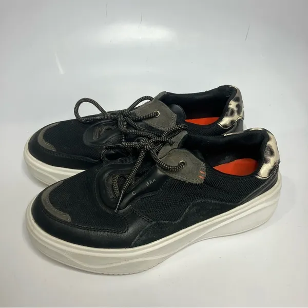 Cole Haan Grandpro Ultra Sneaker black white leopard print‎ size 6 - Image 5