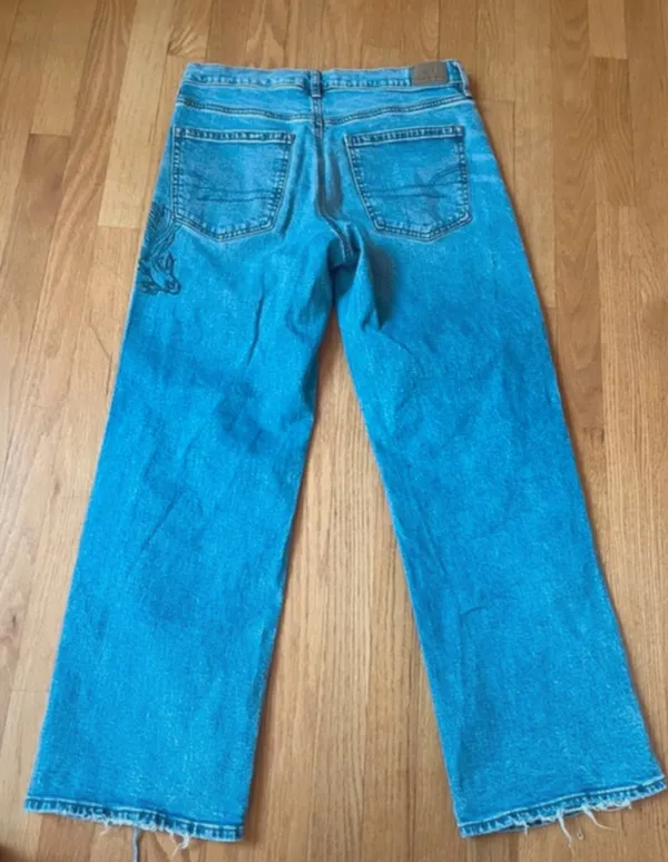 American Eagle Stovepipe Doodled Jeans - Image 6