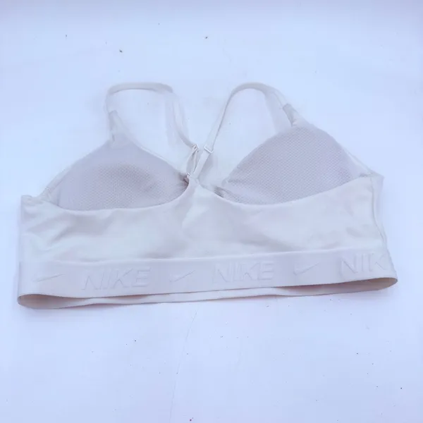 Nike Pro Dri-Fit White Halter Padded Sports Bra Size Medium - Image 3