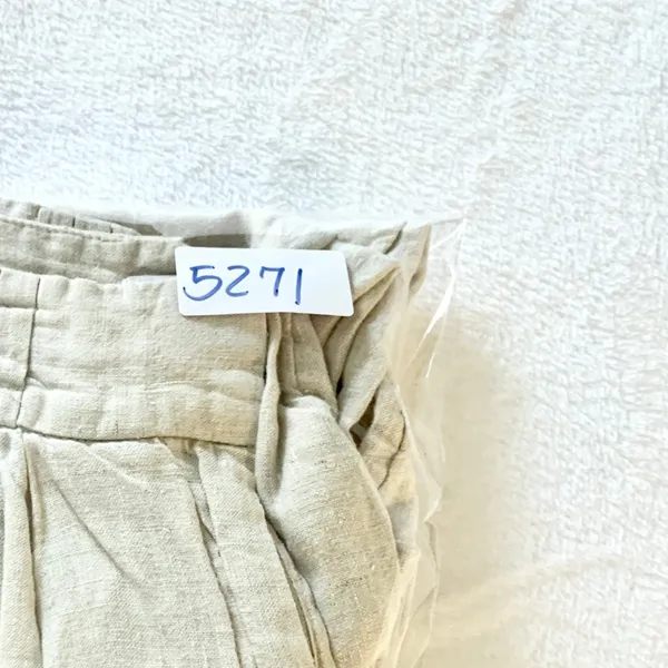 Significant Other Pleated Linen Tapered Pants Womens Size 2 Beige High Rise AU 6 - Image 10