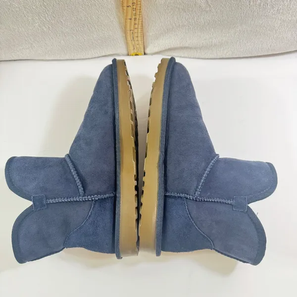 Kirkland Signature Navy Blue Suede Shearling Boots Womens‎ 7 Art 1711735 - Image 8