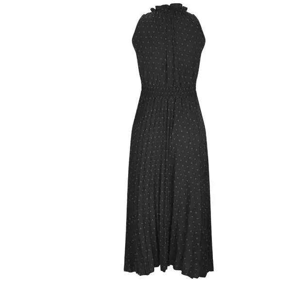 ✨Midi Casual Swiss Dot Ruffle Sleeveless Beach Sz Large Sun Dress✨ - Image 4