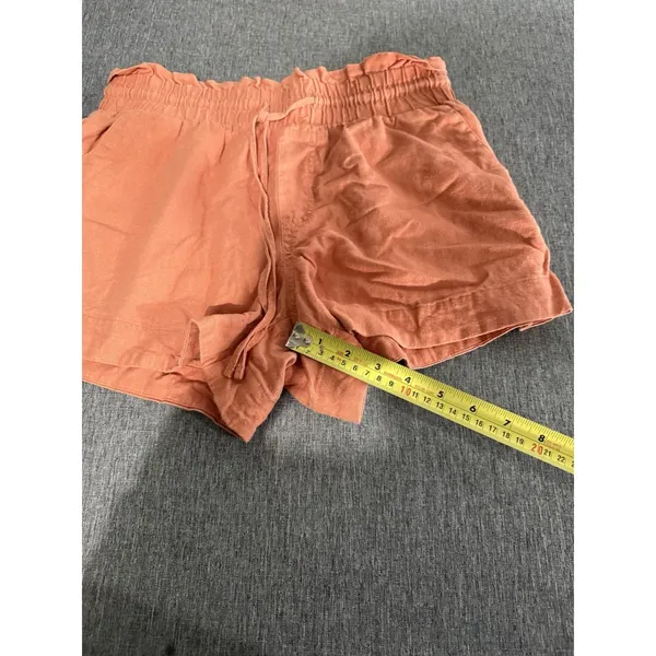 women's A New Day Orange linen blend shorts size small 3" inseam elastic waist - Image 5