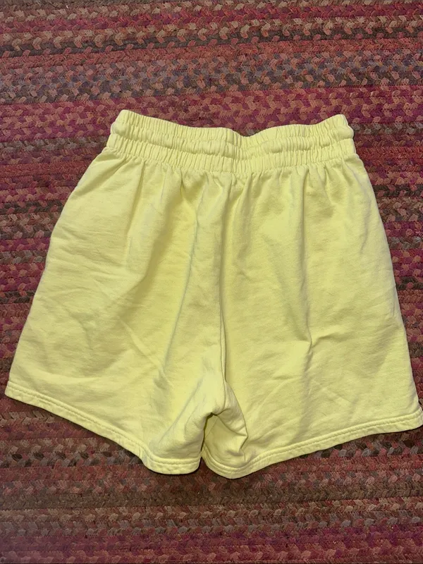 Frankie's Bikinis neon Yellow Drawstring cotton lounge high rise Shorts - Image 6