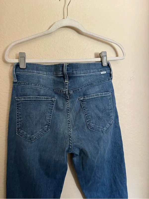 Mother Mid Rise Dazzler Ankle Jeans Sz 29 Wish On A Star Blue - Image 5