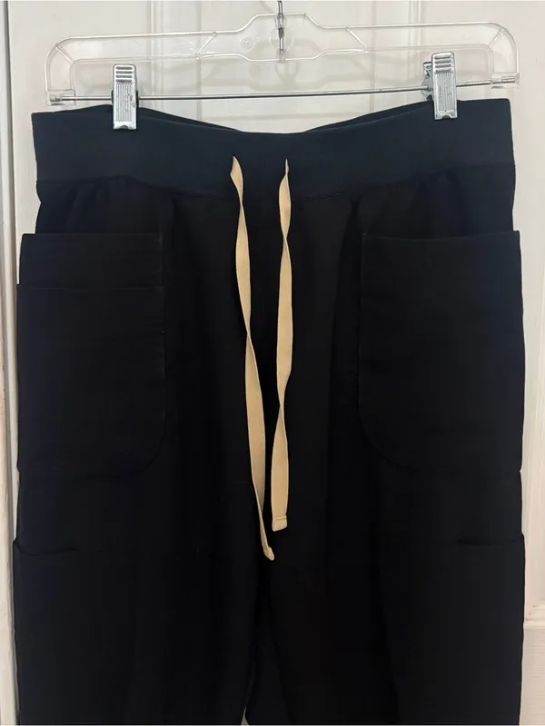 FIGS Cargo Style Jogger Scrub Pants In Black - Image 2