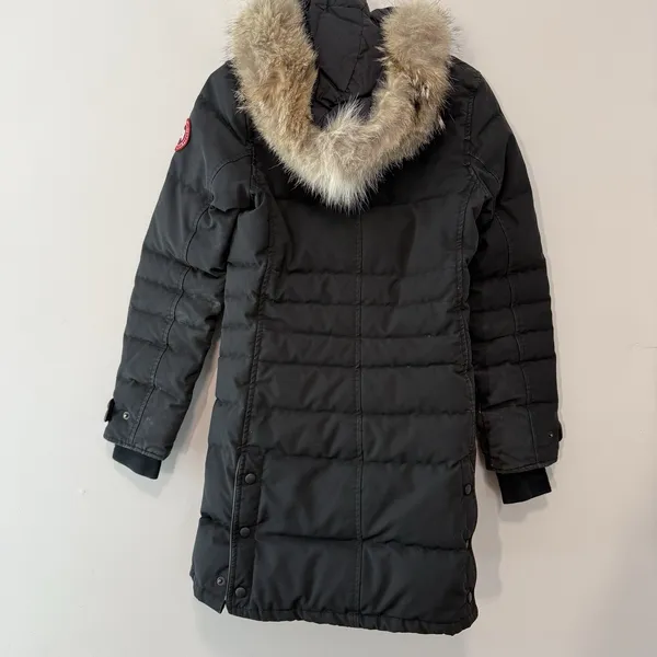 Canada Goose Black Lorette Parka 2090L Down‎ Winter Coat Fur Trim Hood Size XS - Image 11