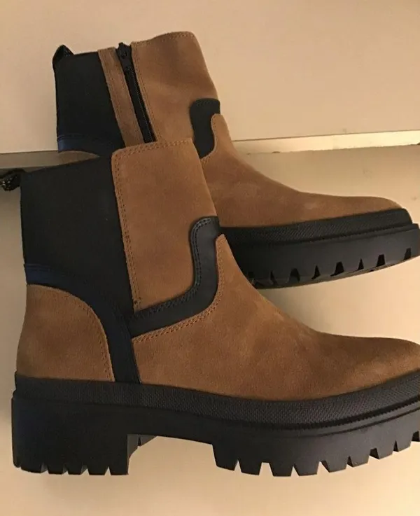 Lucky Brand women chestnut brown suede Eabile boots US 10 Euro 42 - Image 10