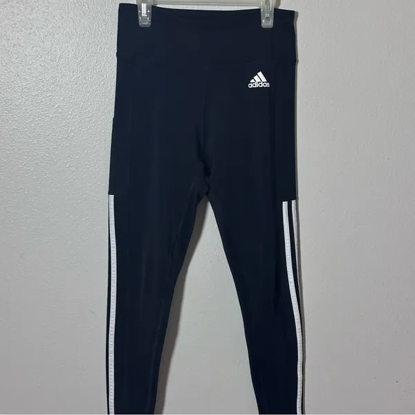Adidas‎ Women Black Aeroready Athletic Leggings Pants size S - Image 2