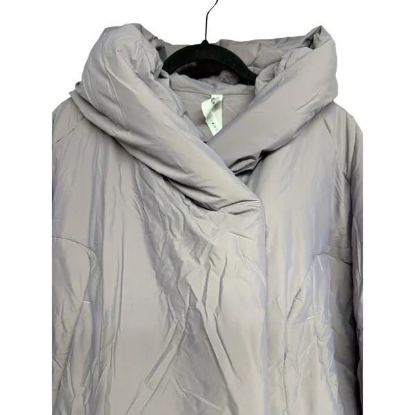 Lululemon Hooded Insulated Wrap Jacket Heathered Light Orbit Women's Size 8‎ - Image 3
